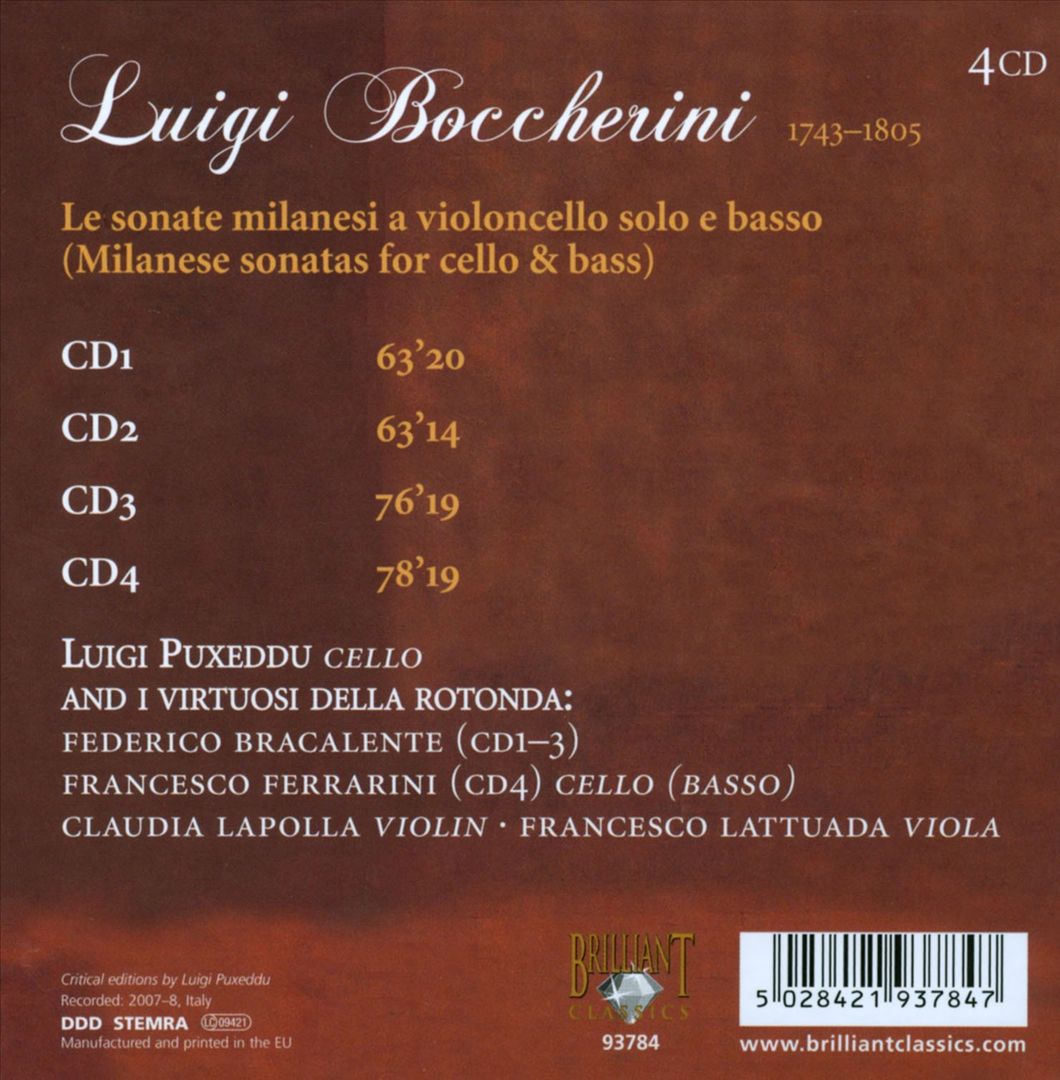 Boccherini: Complete Cello Sonatas cover art