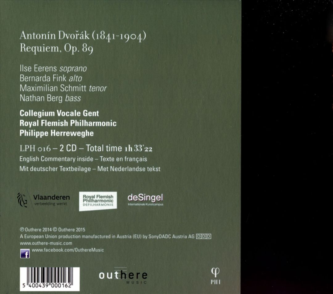 Dvorák: Requiem cover art