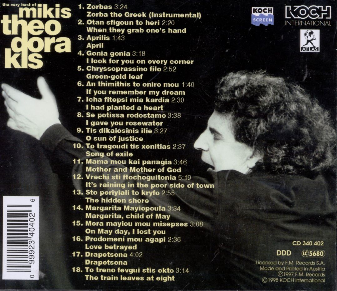 Very Best of Theodorakis [Koch International] cover art