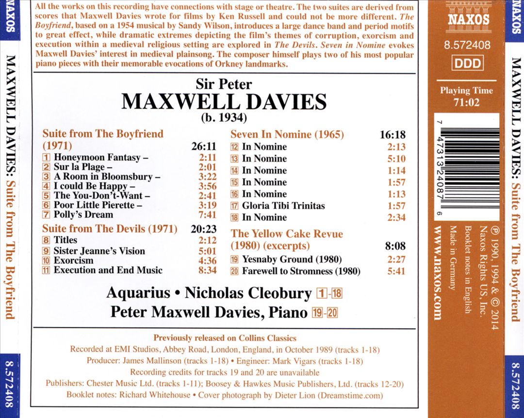 Peter Maxwell Davies: Suites cover art
