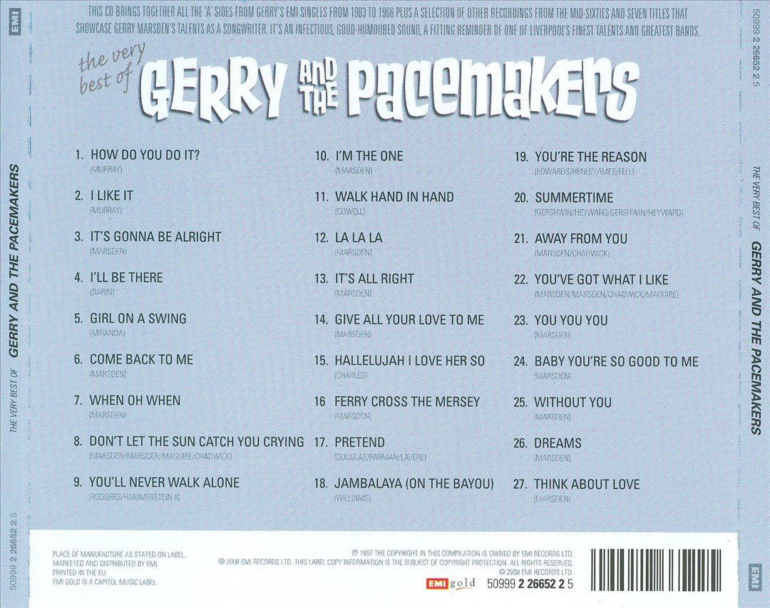 The Very Best of Gerry and the Pacemakers [EMI Gold] cover art