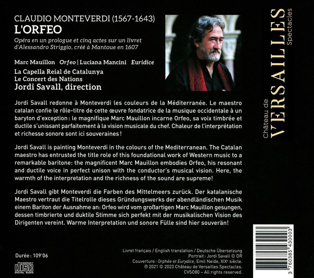 Monteverdi: L'Orfeo [2021 Recording] cover art