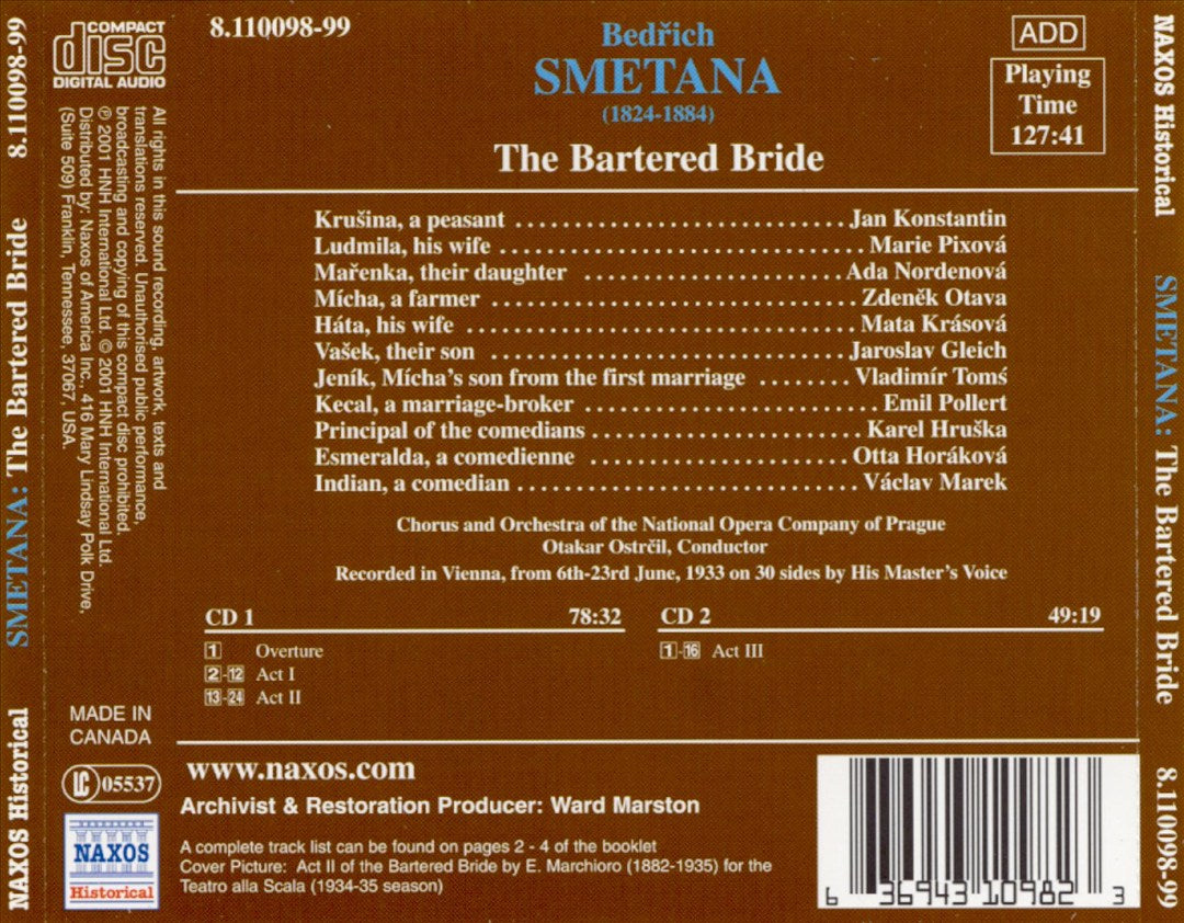Smetana: The Bartered Bride cover art