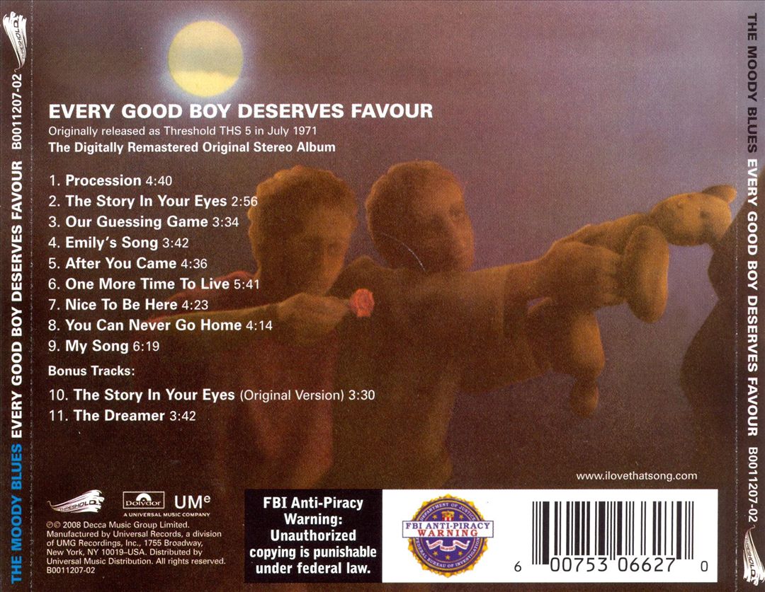 Every Good Boy Deserves Favour [Bonus Tracks] cover art