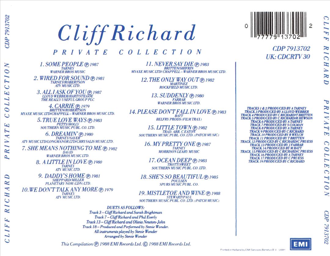Private Collection: His Personal Best 1979-1988 cover art