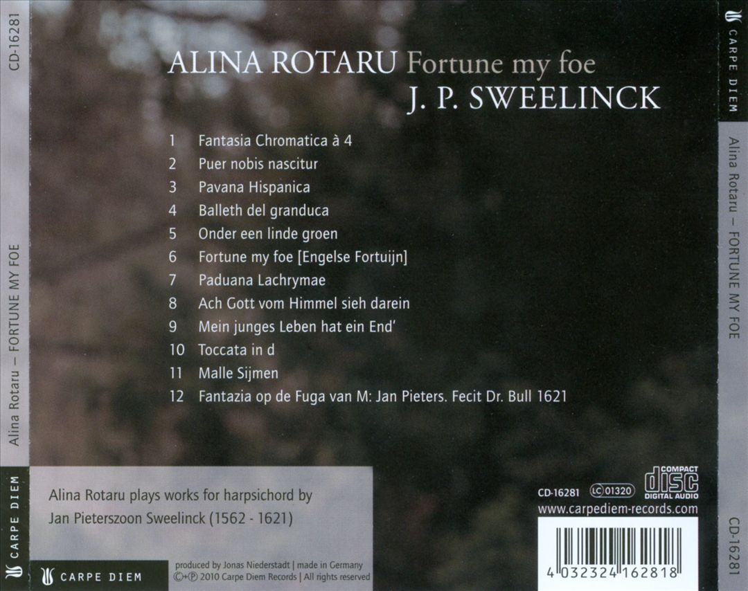J.P. Sweelinck: Fortune My Foe -  Works for Harpsichord cover art