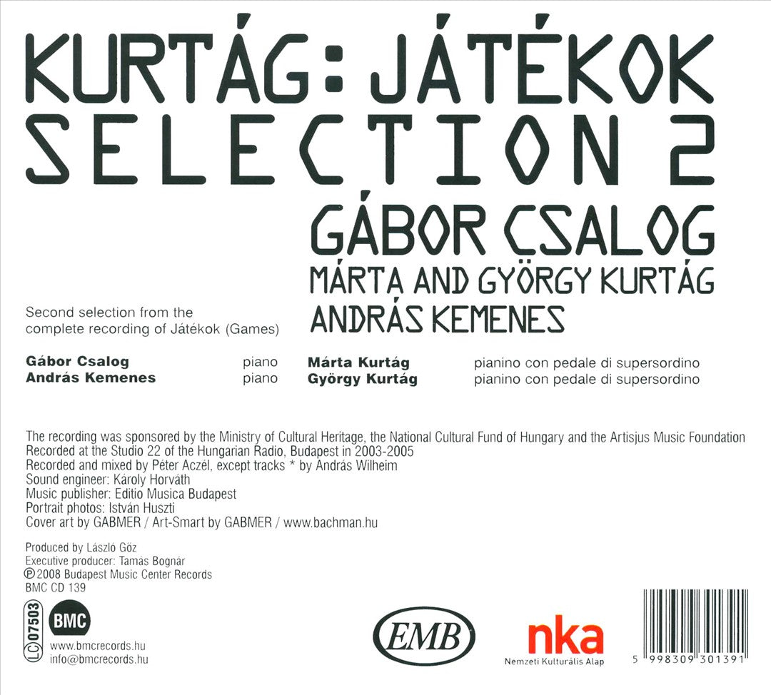 Kurtág: Játékok Selection 2 cover art
