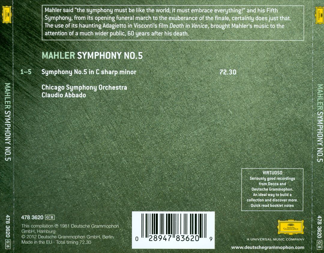 Mahler: Symphony No. 5 cover art