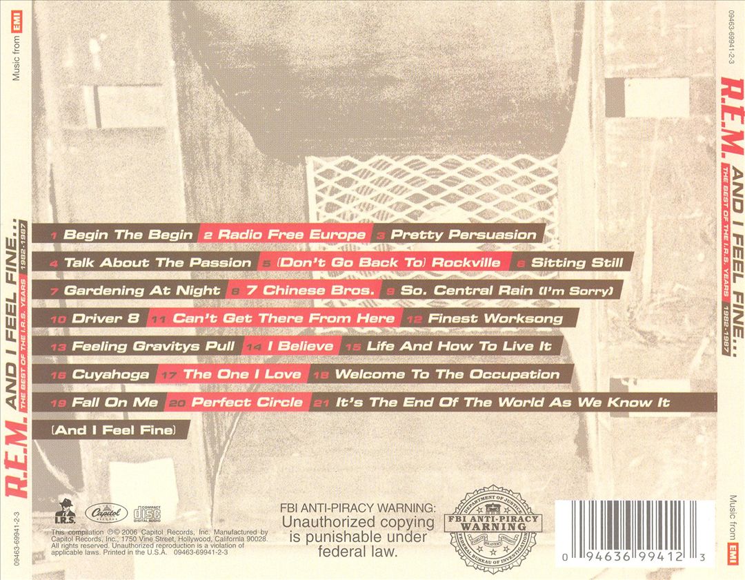And I Feel Fine...: The Best of the I.R.S. Years 1982-1987 cover art
