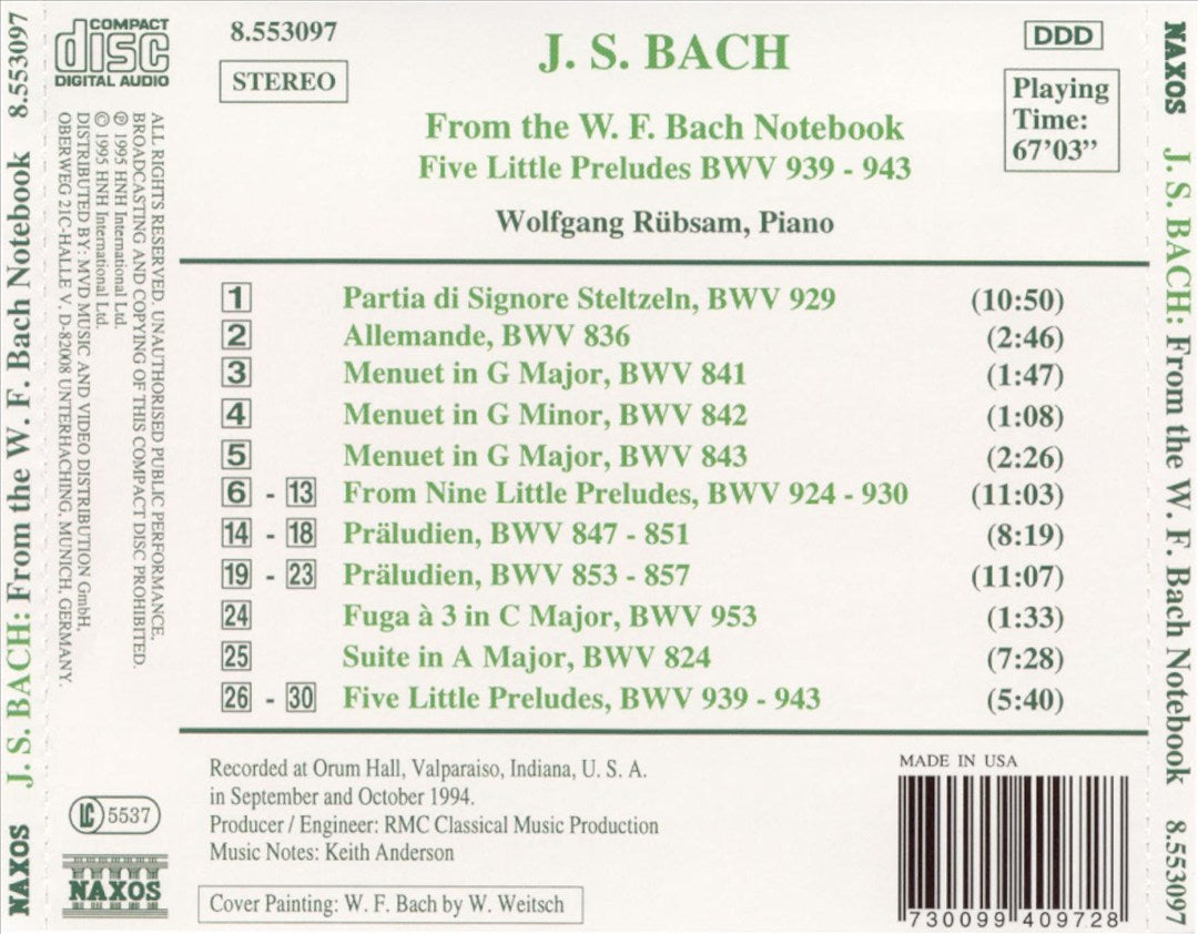 From the W.F. Bach Notebook cover art