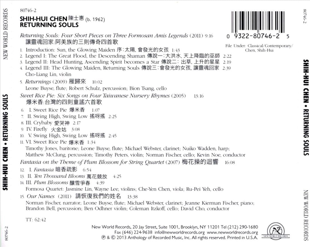 Shih-Hui Chen: Returning Souls cover art