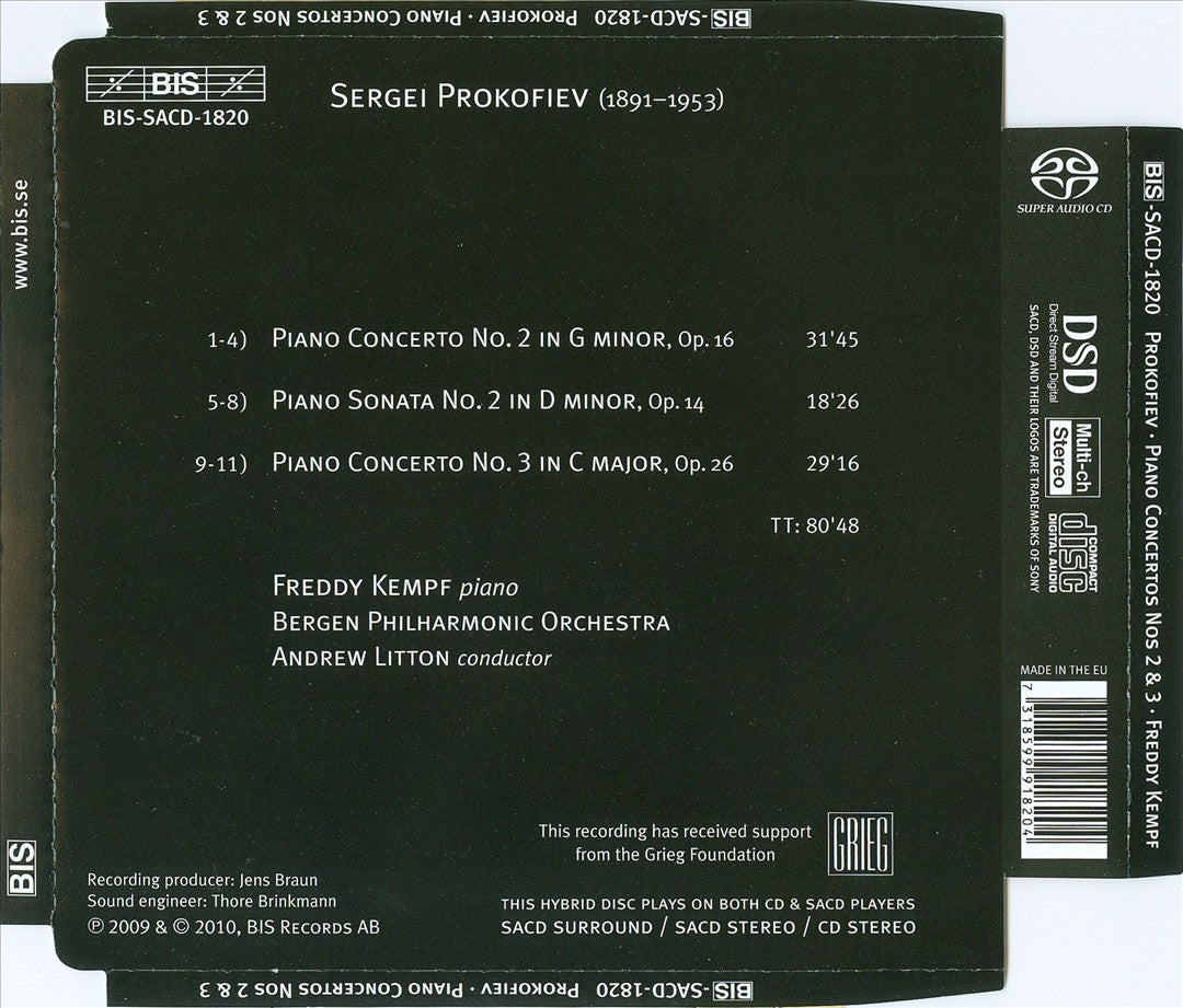 Prokofiev: Piano Concerto Nos. 2 & 3; Piano Sonata No. 2 cover art