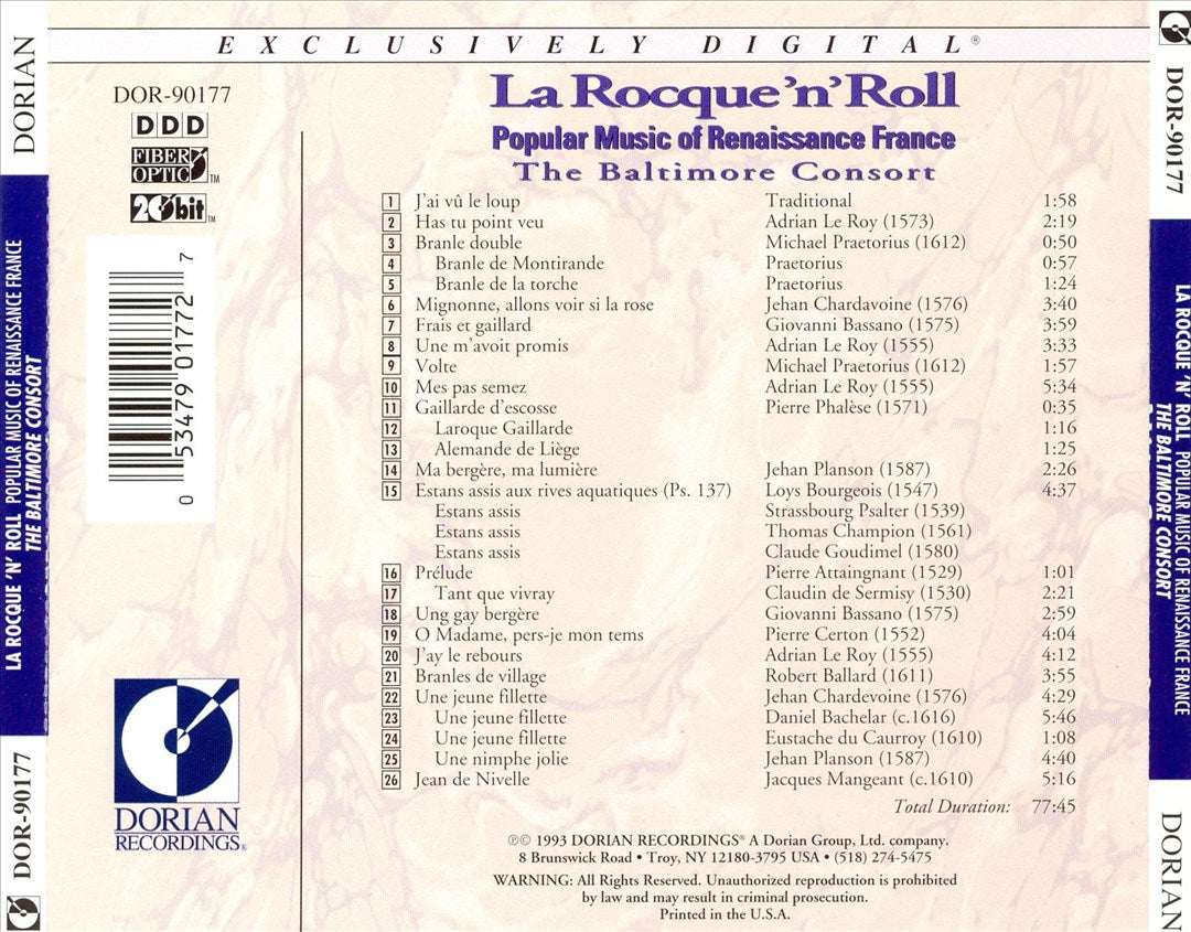 Rocque 'N' Roll: Popular Music of Renaissance France cover art