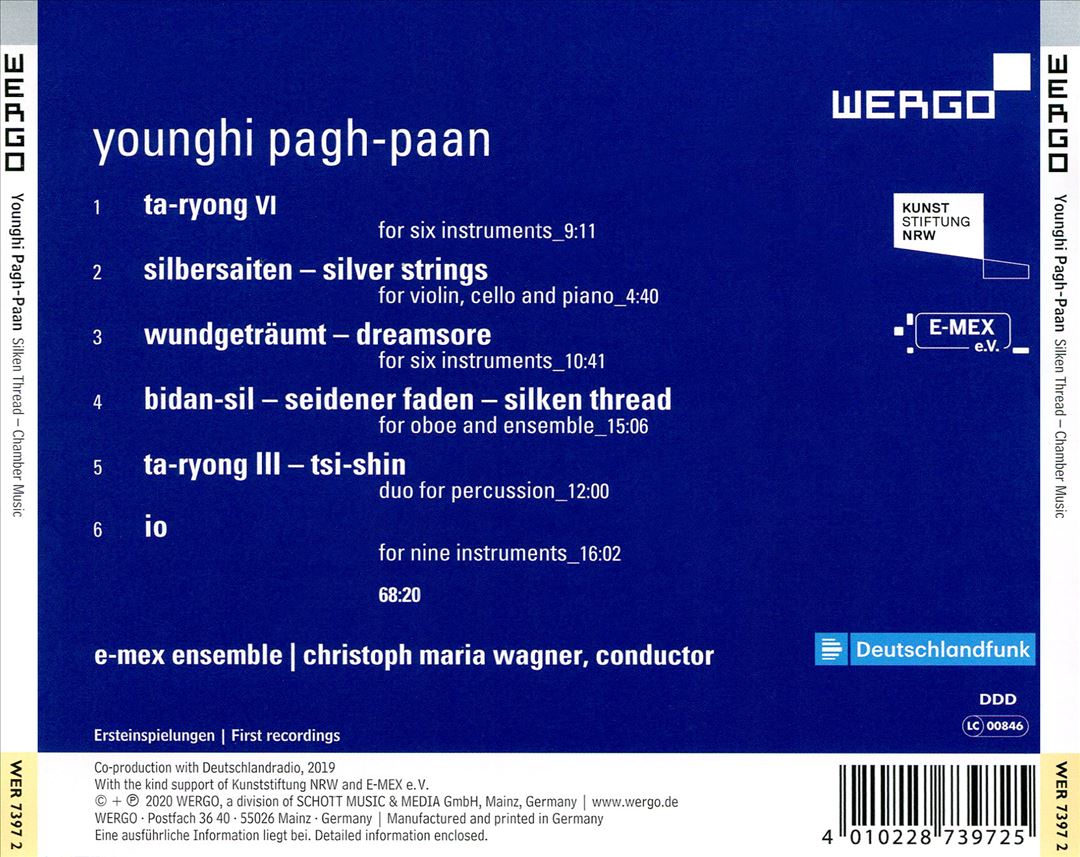 Younghi Pagh-Paan: Seidener Faden-Silken Thread; Chamber Music cover art