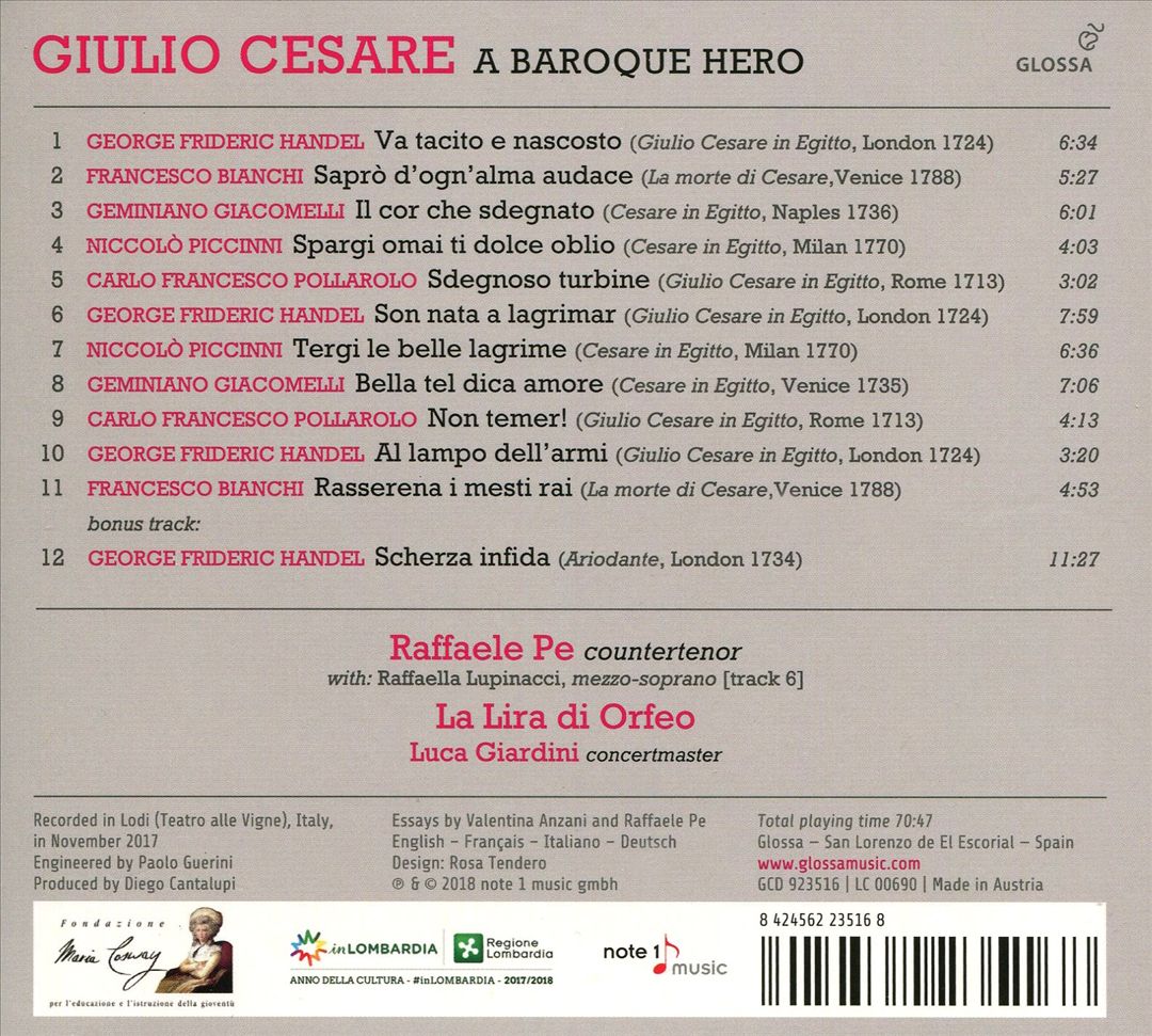 Giulio Caesare, a Baroque hero cover art