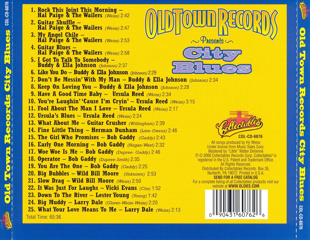 Old Town Records Presents City Blues cover art