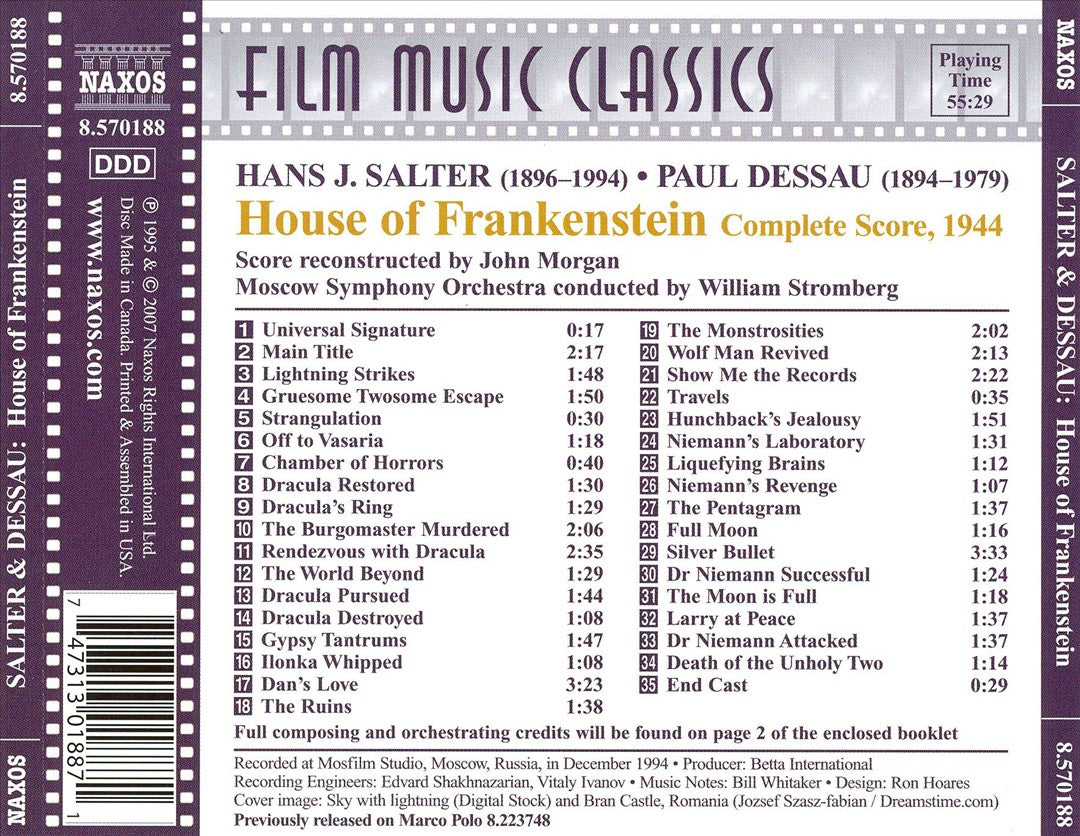 Film Music Classics - Salter, Dessau / Stromberg, Moscow Symphony cover art