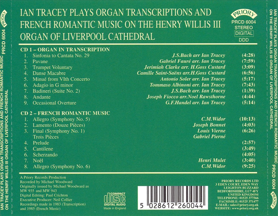 Ian Tracey Plays Organ Transcriptions and French Romantic Music on the Henry Willis III Grand Organ of Liverpool Cath cover art
