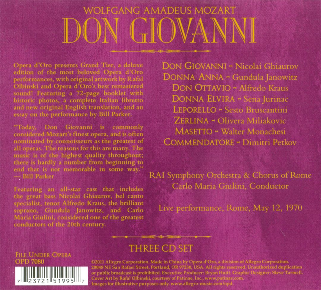 Mozart: Don Giovanni cover art