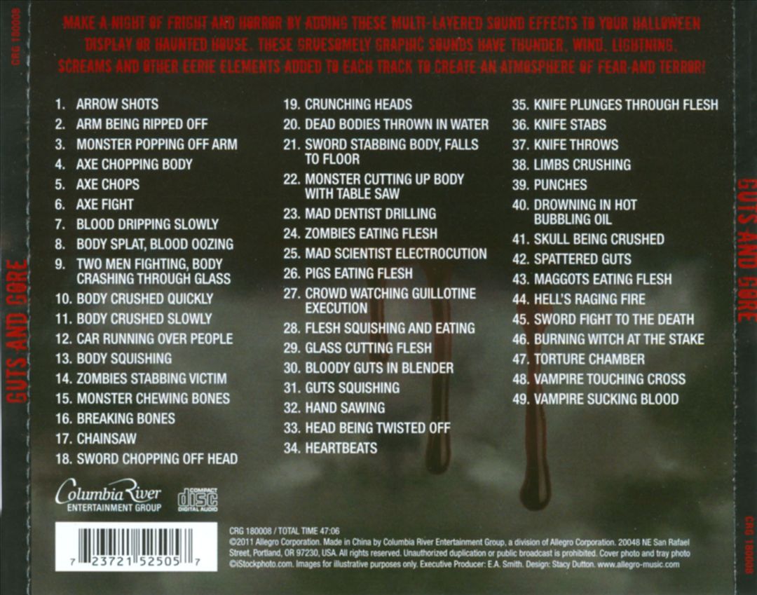 Guts and Gore Sound Effects cover art
