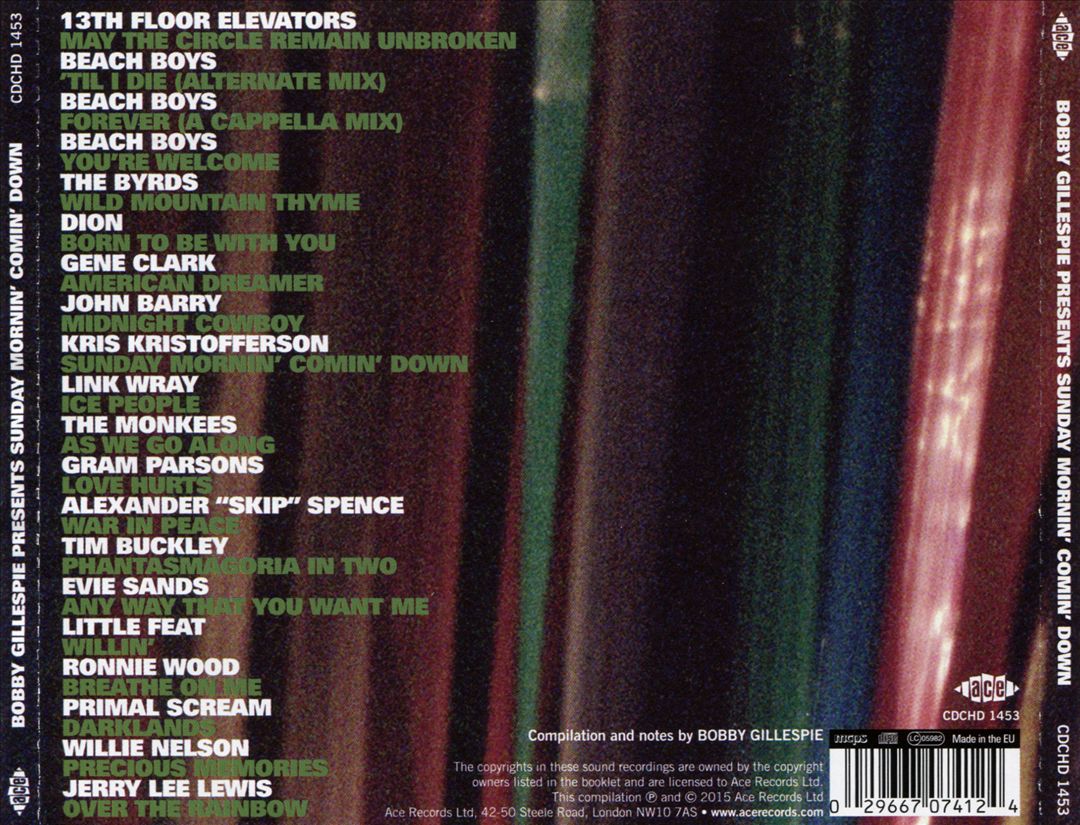 Bobby Gillespie Presents Sunday Mornin' Comin' Down cover art