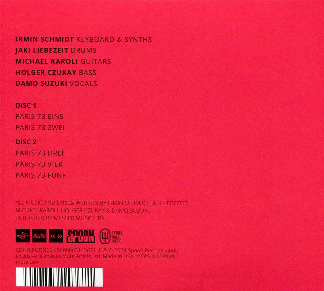 Live in Paris 1973 cover art