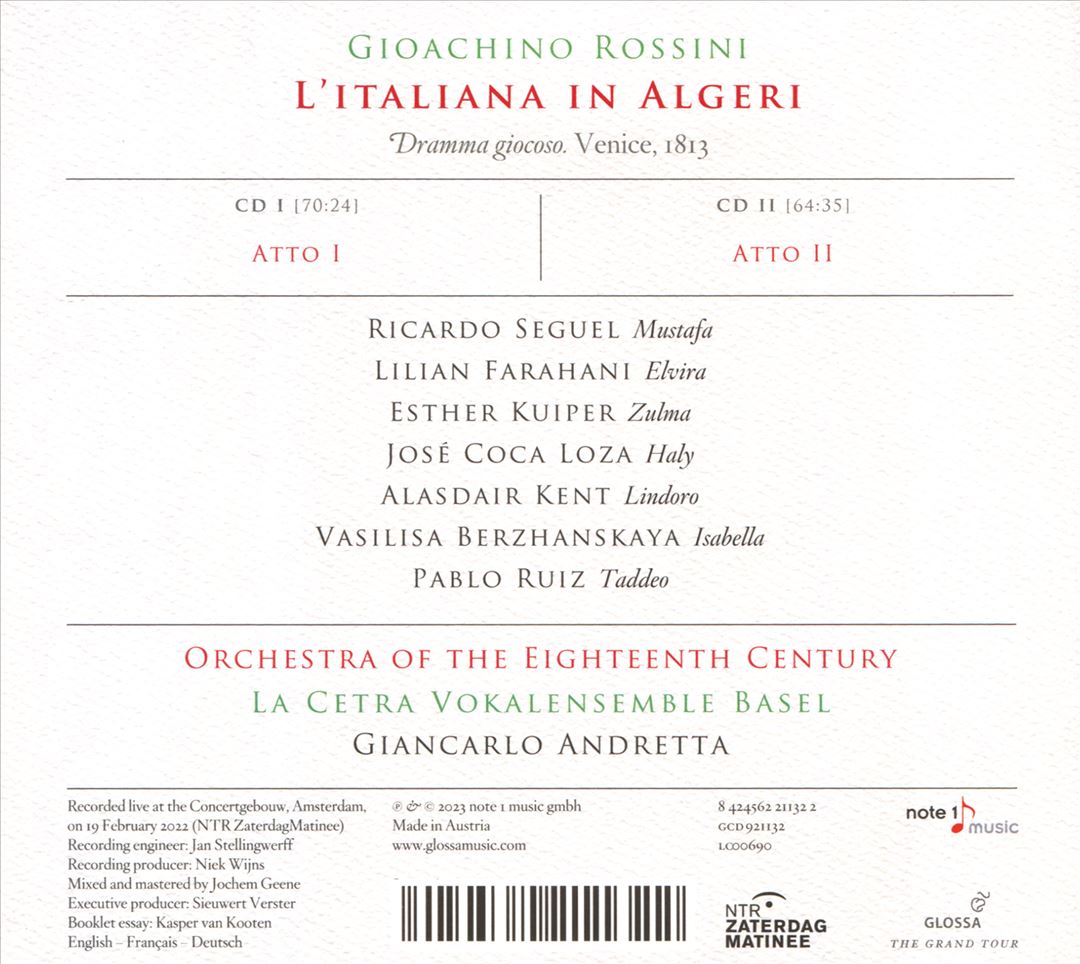 Gioachino Rossini: L'Italiana in Algeri cover art