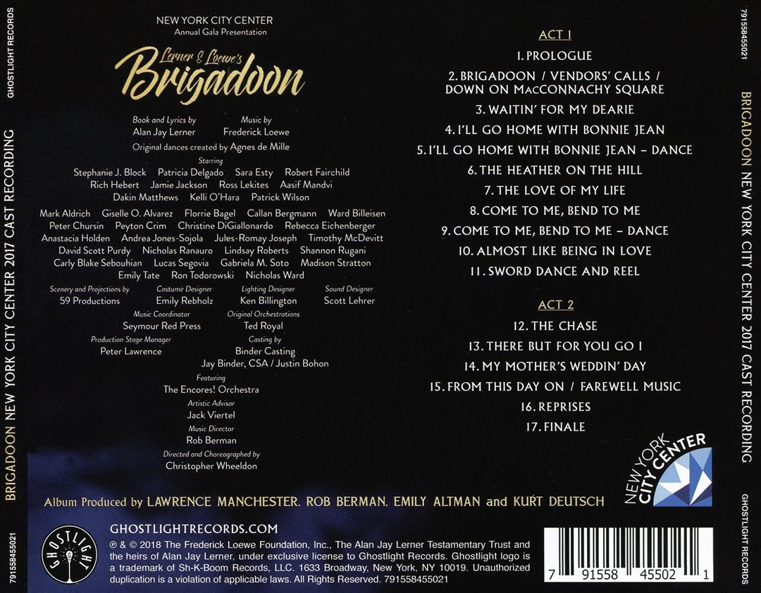 Lerner & Loewe's Brigadoon [2017 Encores! Cast Recording] cover art