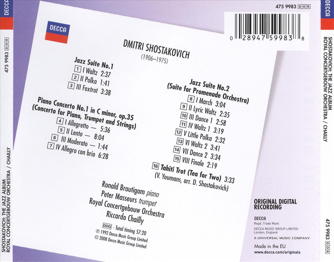 Shostakovich: The Jazz Album cover art