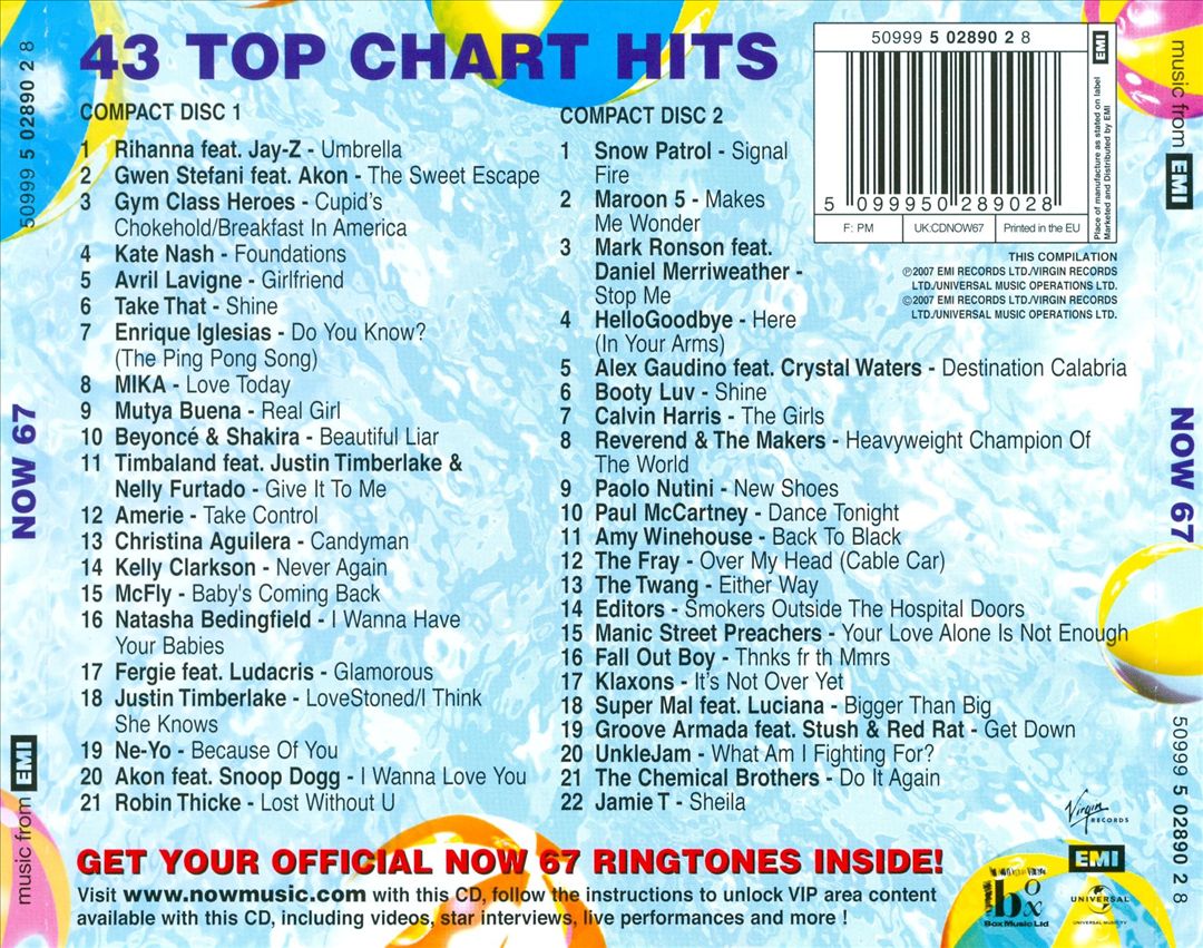 Now That's What I Call Music! 67 [UK] cover art