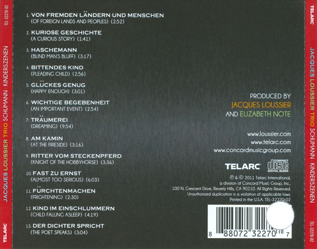 Schumann: Kinderszenen cover art