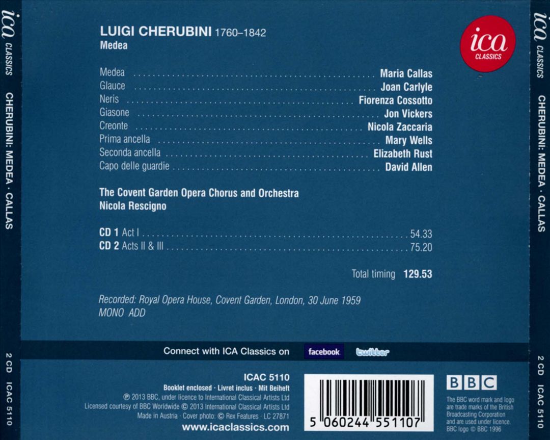Cherubini: Medea [London, 1959] cover art