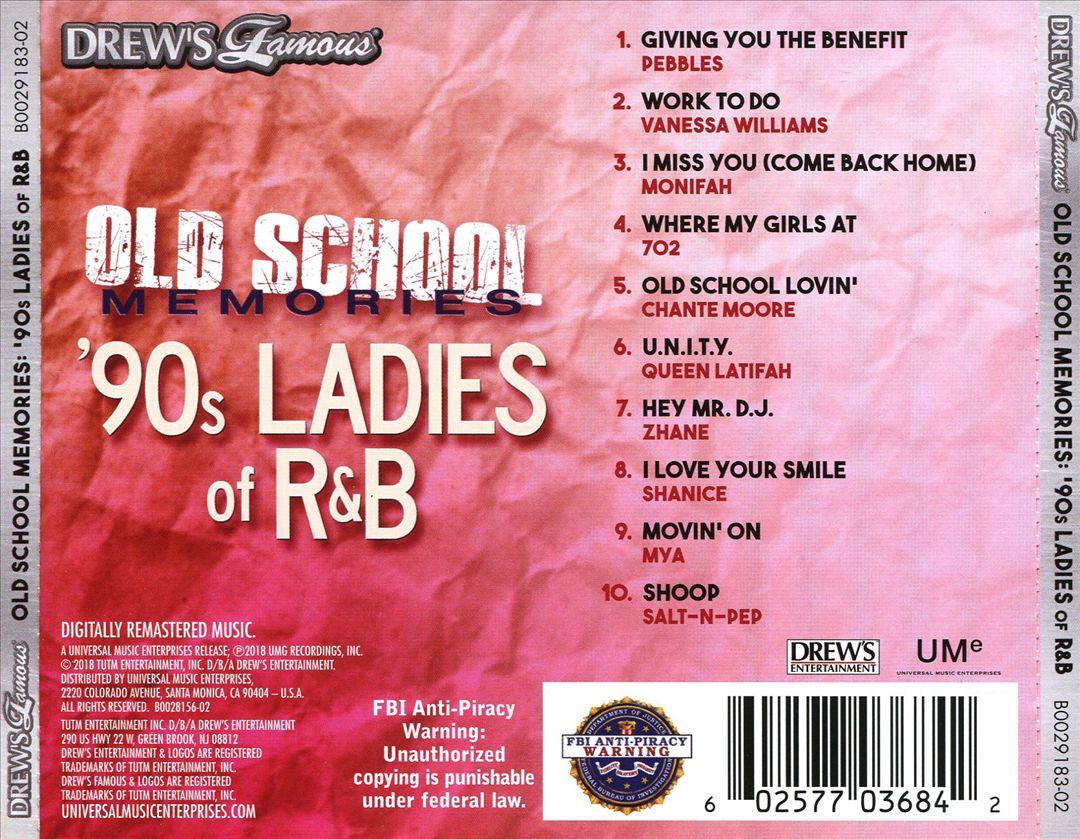 Drew's Famous Old School Memories: '90s Ladies of R&B cover art