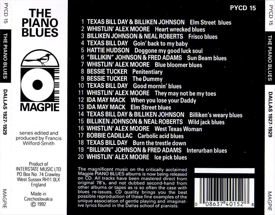 Piano Blues: Dallas 1927-1929 cover art