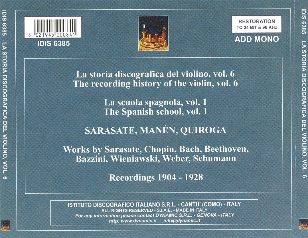 Scuola spagnola, Vol. 1: Sarasate, Manén, Quiroga cover art