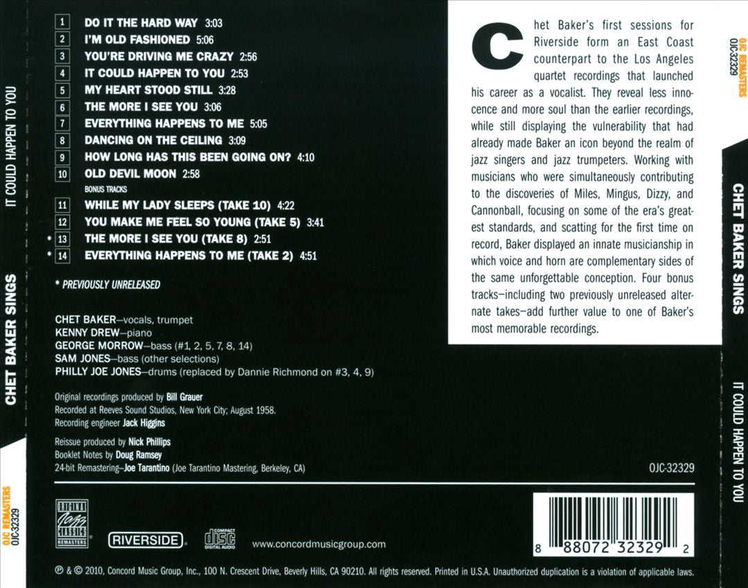 Chet Baker Sings It Could Happen to You cover art