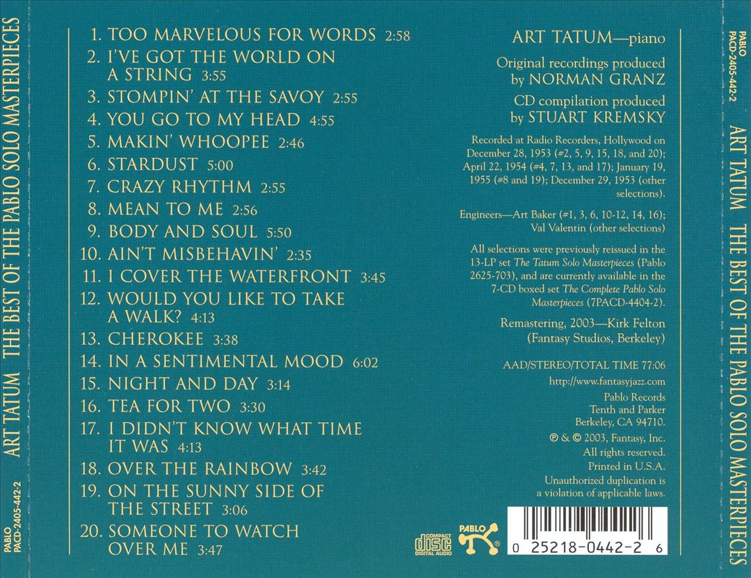 Best of the Pablo Solo Masterpieces cover art