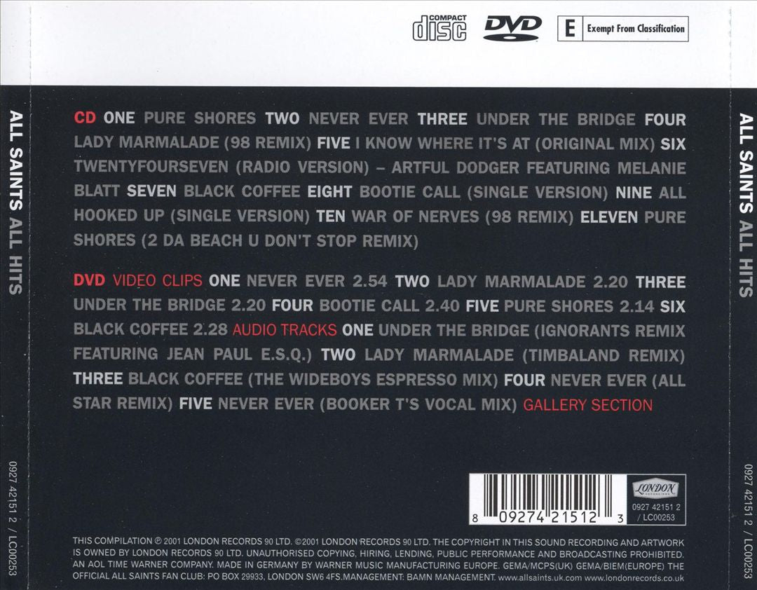 All Hits [Bonus DVD] cover art
