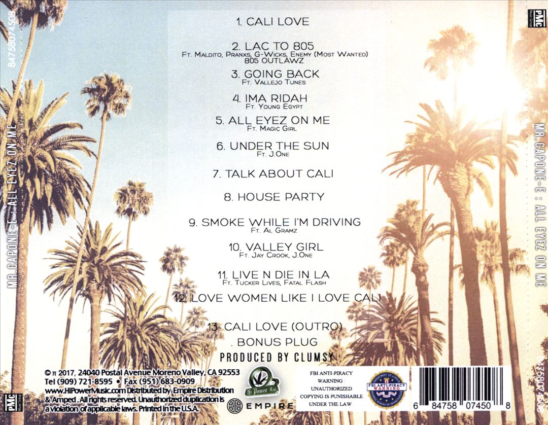 California Love: All Eyez on Me cover art