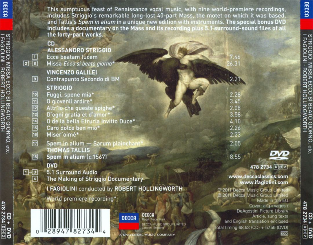 Alessandro Striggio: Mass in 40 Parts cover art