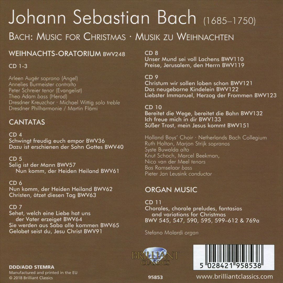 Bach: Music for Christmas cover art