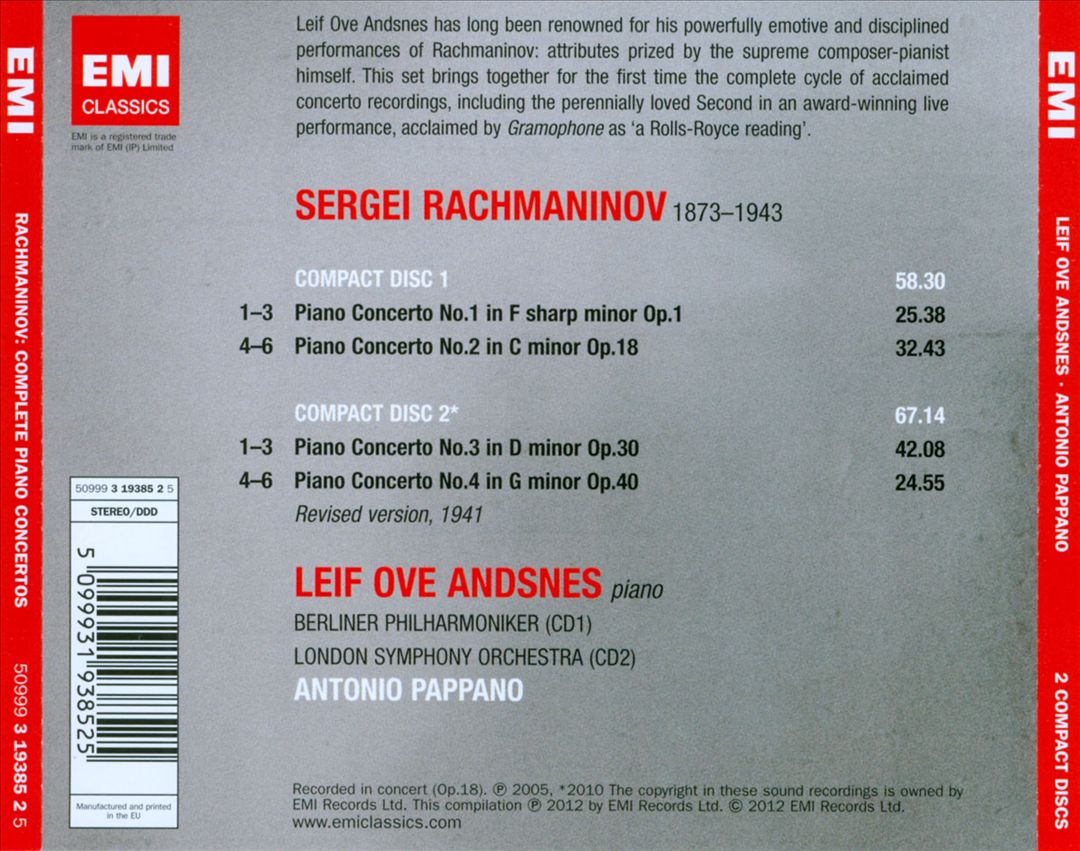 Rachmaninov: Complete Piano Concertos cover art