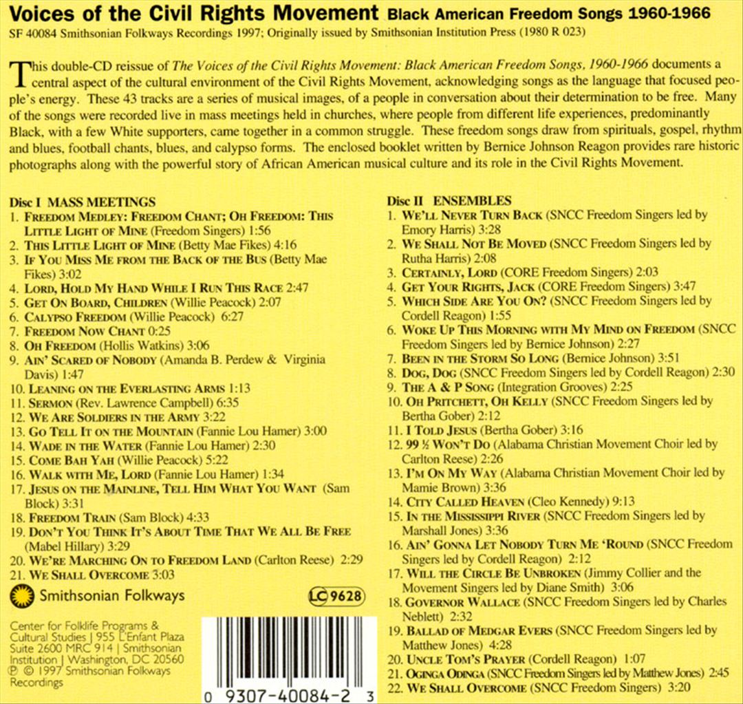 Voices of the Civil Rights Movement Black American Freedom Songs 1960-1966 cover art