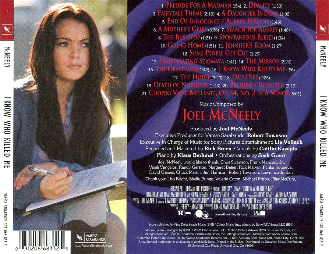 I Know Who Killed Me [Original Motion Picture Soundtrack] cover art