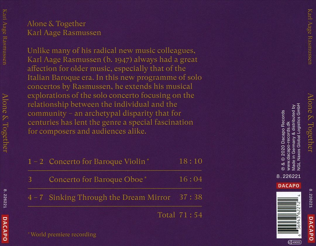 Karl Aage Rasmussen: Alone & Together cover art