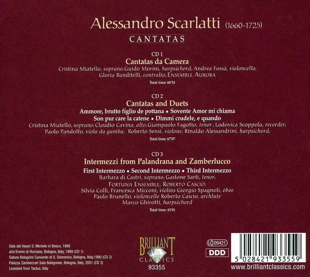 Alessandro Scarlatti: Cantatas cover art