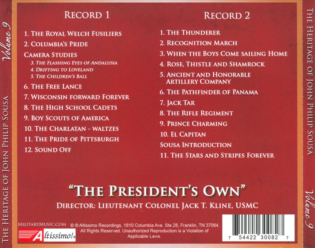 Heritage of John Philip Sousa, Vol. 9 cover art