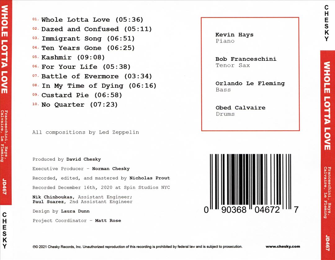 Whole Lotta Love: The Music of Led Zeppelin cover art