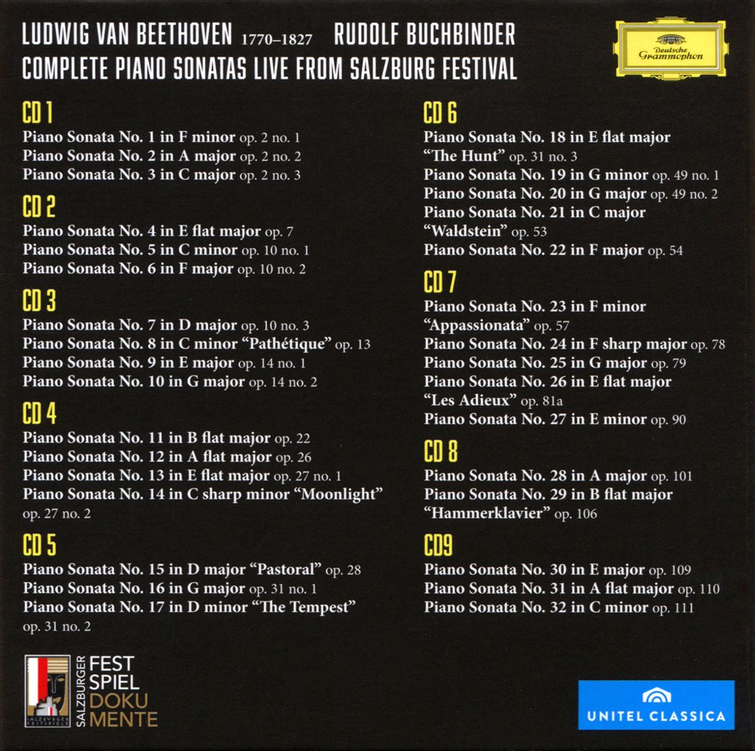 Beethoven: Complete Piano Sonatas Live from Salzburg Festival cover art
