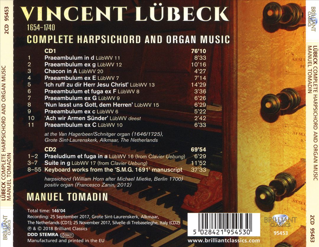 Lübeck: Complete Harpsichord and Organ Music cover art